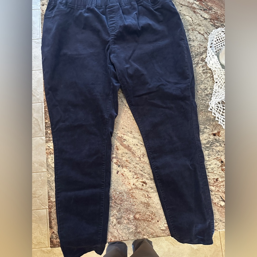 Eileen Fisher Women's Corduroy Jogger Pants Size 1X Navy Blue Straight Leg